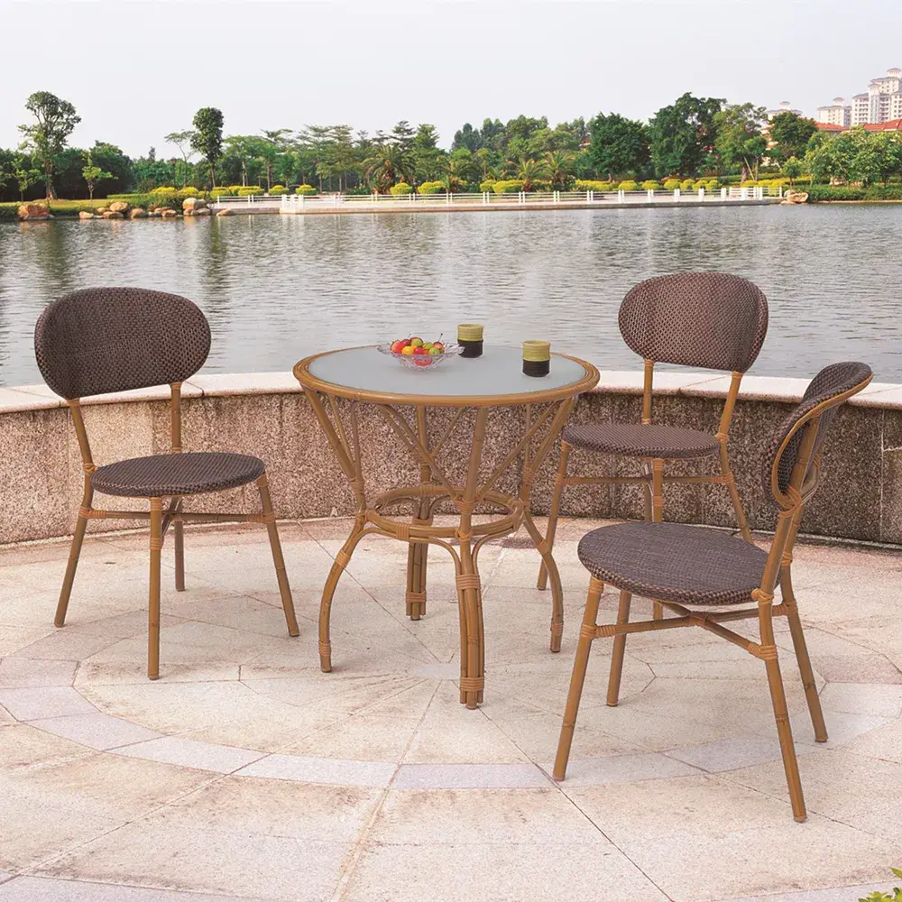 Vải mô phỏng tre ghế Paris cho không gian cổ điển của bàn ghế nhà hàng hình ảnh 2-description