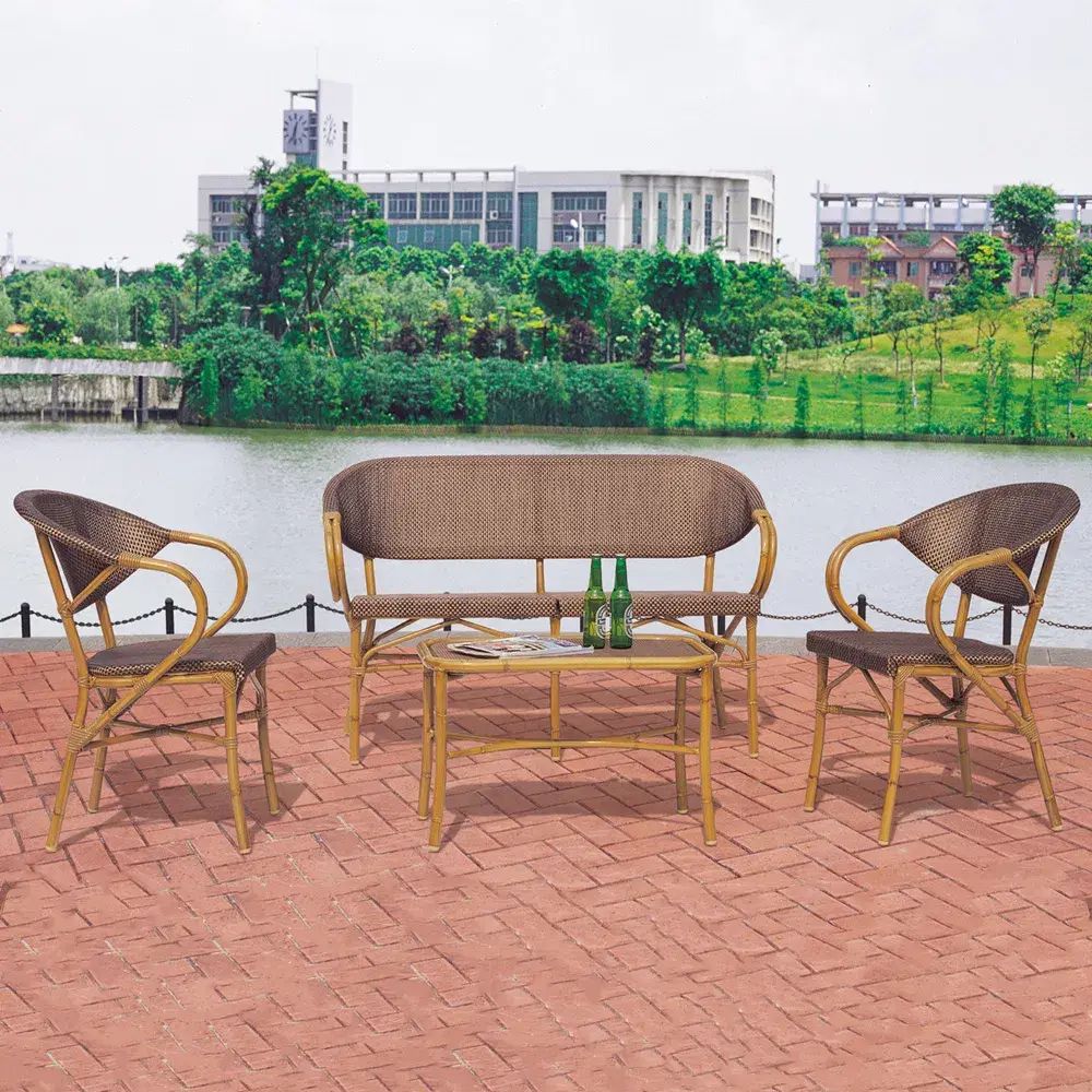 Vải mô phỏng tre ghế Paris cho không gian cổ điển của bàn ghế nhà hàng hình ảnh 3-description