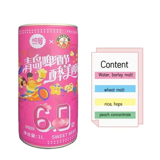 Bia cồn cao cấp từ lúa mạch 6.0%ABV và hương vị trái cây đặc trưng