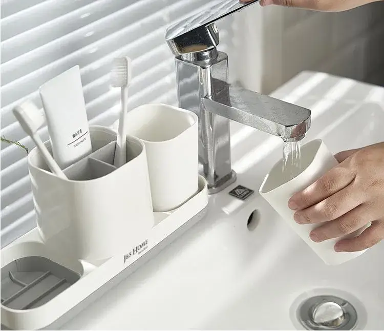 Kệ đựng đồ vệ sinh phòng tắm kết hợp hộp lưu trữ không cần khoan hình ảnh 18-description