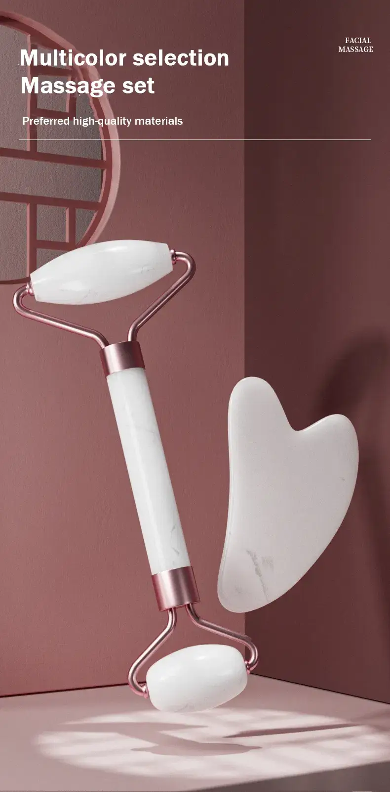 Trải nghiệm làm đẹp với công cụ Gua Sha, con lăn đá jade và máy massage mặt hình ảnh 16-description