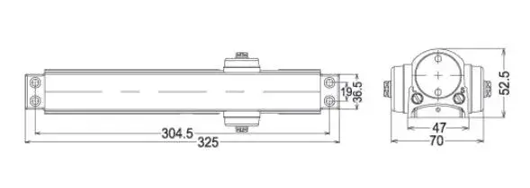 Cửa đóng tự động điều chỉnh với hai mức tốc độ an toàn, phù hợp cho trọng lượng từ 15-150kg hình ảnh 12-description