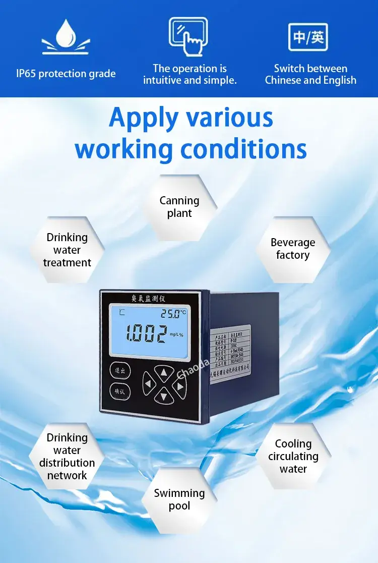 Bộ điều khiển online cho thiết bị giám sát ozone, máy phát hiện ozone tự động trong nước hình ảnh 13-description