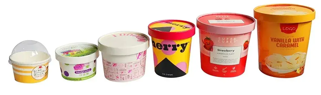 Cốc kem giấy thân thiện môi trường với nắp và thìa đi kèm hình ảnh 15-description