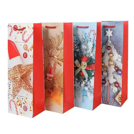Bao bì giấy thân thiện với môi trường dành cho rượu sâm panh ngày lễ Giáng sinh từ nguyên liệu sinh học phân hủy