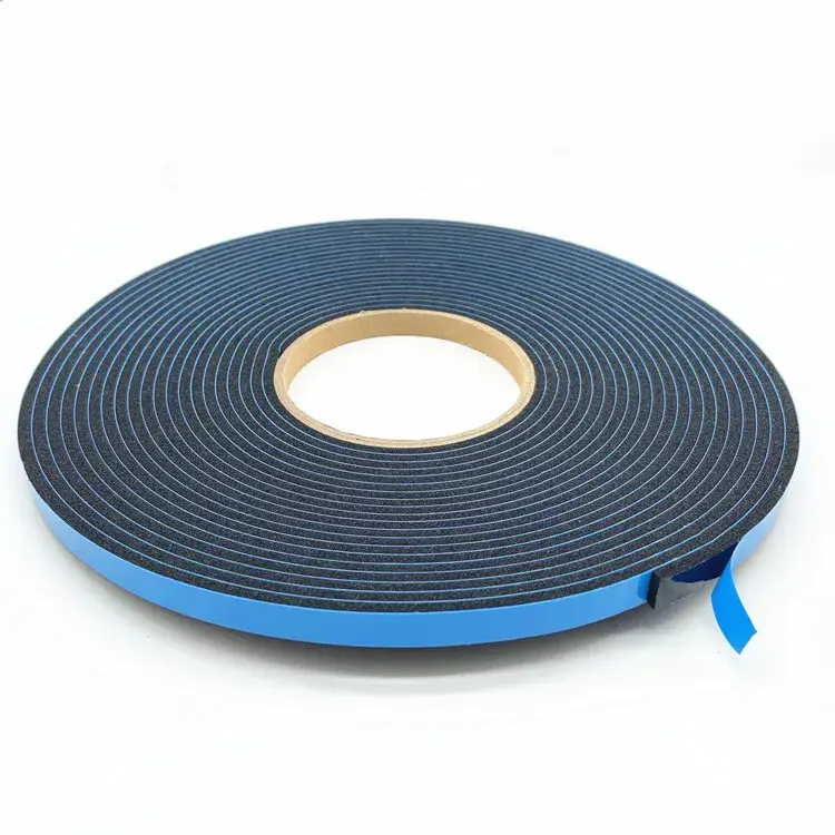 Băng dính foam PVC màu xanh hai mặt dùng để cố định rãnh cáp PVC