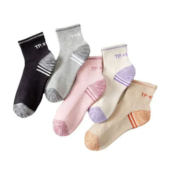 Tất thể thao cotton nữ, đa dạng màu sắc và thoáng khí cho chạy bộ