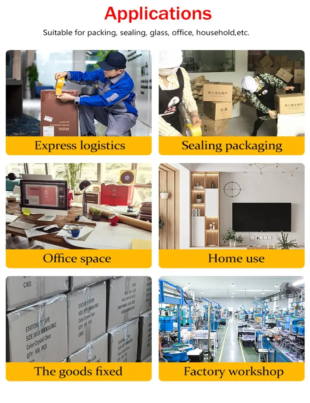 Băng keo dán BOPP - Sản phẩm bán chạy từ nhà máy CE Trung Quốc, cung cấp mẫu BV hình ảnh 15-description