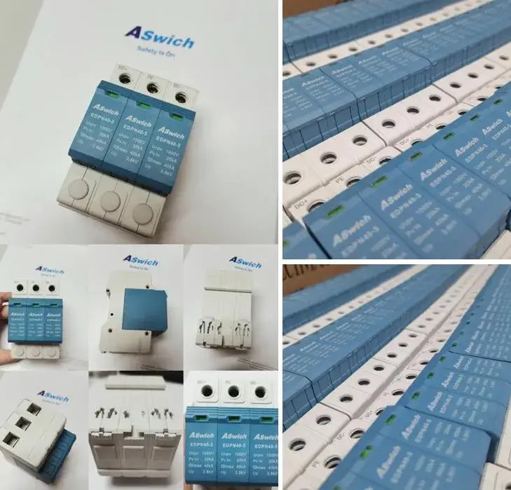 Thiết bị chống sét CE TUV DC lớp I+II Type1+2 600/1000/1200/1500V cho hệ thống 2/3 pha hình ảnh 13-description