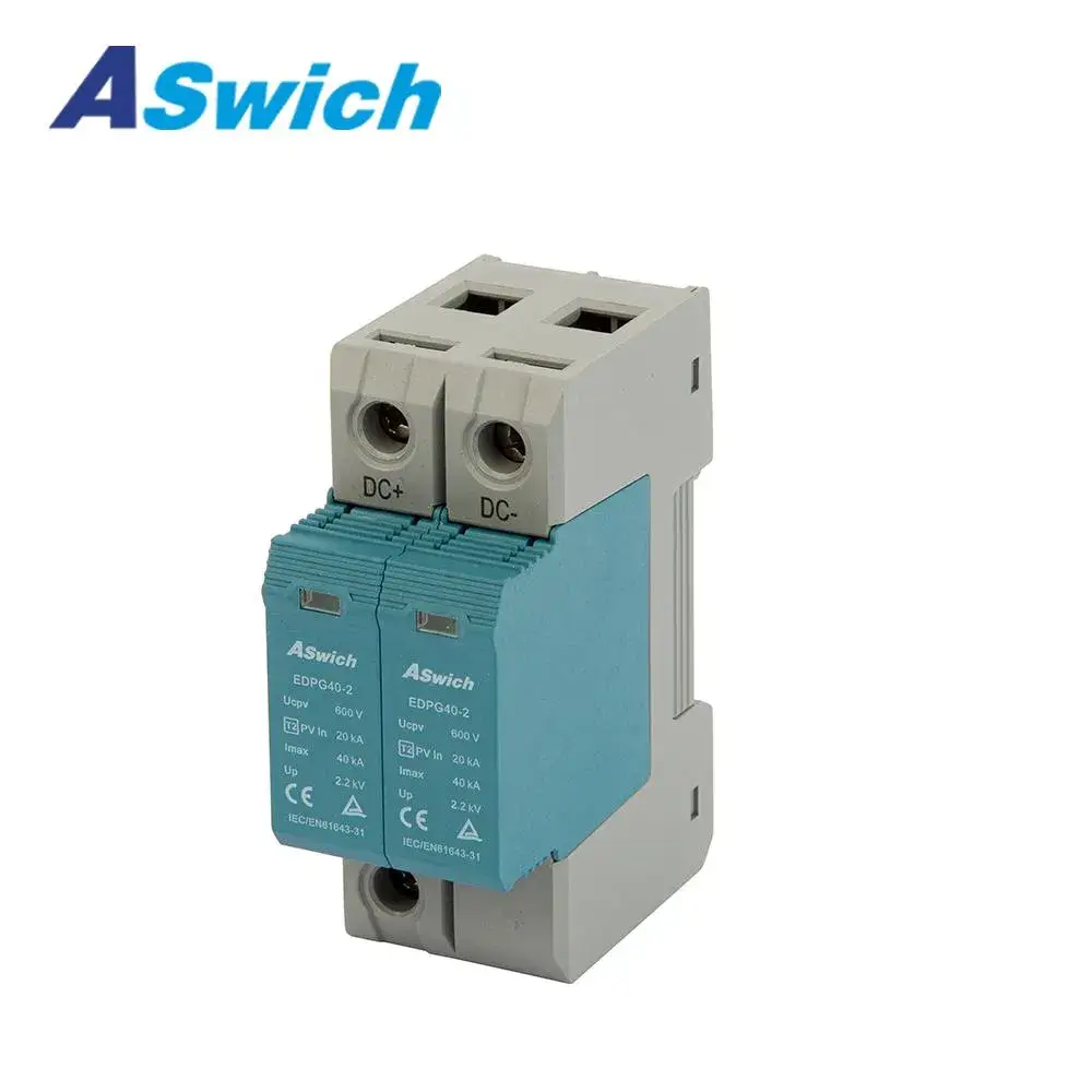 Thiết bị chống sét CE TUV DC lớp I+II Type1+2 600/1000/1200/1500V cho hệ thống 2/3 pha