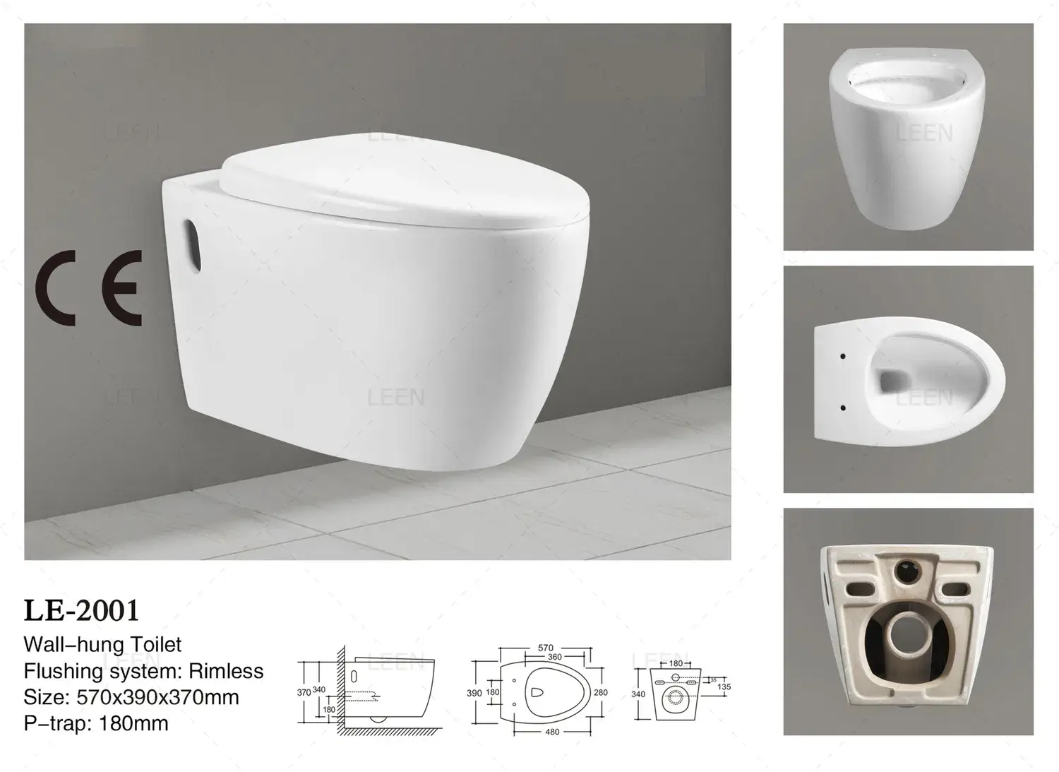 Bán buôn Bồn cầu treo tường Ceramica chất lượng cao, đạt tiêu chuẩn CE
