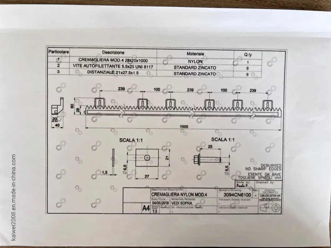 Răng cưa cổng trượt CNC M4 kích thước 10*30*500 mới nhất hình ảnh 14-description