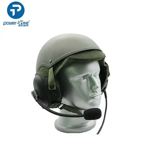 Mũ bảo hiểm CVC Dh-132A: Thiết kế có dây đeo cằm và micro, kích thước phù hợp