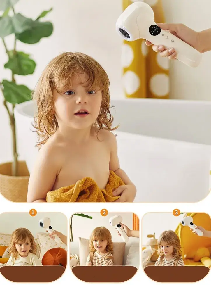 Máy sấy tóc cầm tay với thiết kế màu sắc đa dạng, phù hợp sử dụng trong phòng tắm cho cả gia đình và trẻ em hình ảnh 17-description