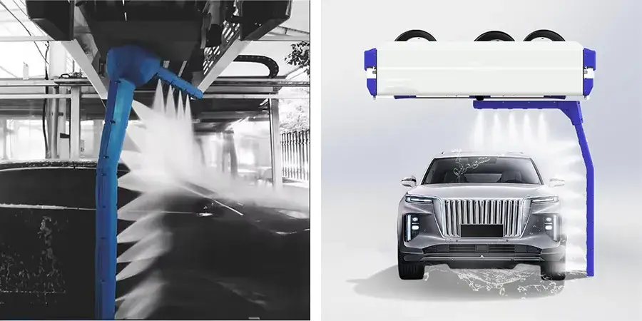 Làm đẹp ô tô với máy rửa xe và dụng cụ chuyên nghiệp, dịch vụ tự phục vụ và rửa xe không chạm, bộ thiết bị máy thổi khô hình ảnh 19-description