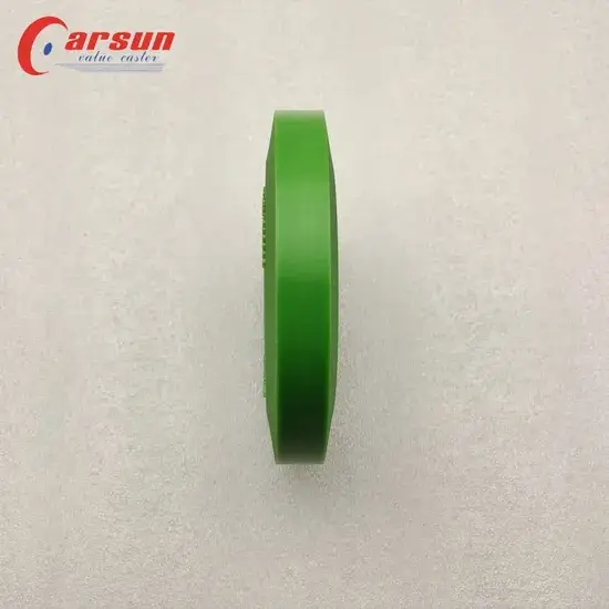 Bánh xe nhựa đặc màu xanh lá cây Carsun Medium 100mm inch, vật liệu polyurethane và bạc đạn 4