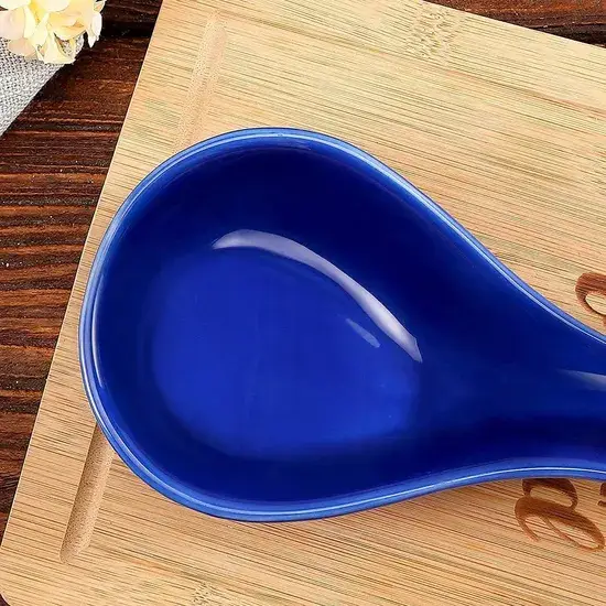 Khay Đựng Muỗng Gốm Bếp Màu Xanh, Phụ Kiện Lưu Trữ Đồ Dùng Bếp