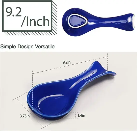 Khay Đựng Muỗng Gốm Bếp Màu Xanh, Phụ Kiện Lưu Trữ Đồ Dùng Bếp