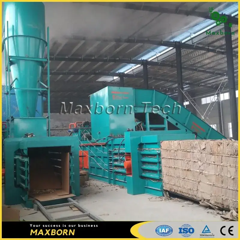 Máy ép thủy lực nằm ngang dùng cho thùng carton và chai nhựa đã qua sử dụng - Phù hợp để ép bìa cứng, nhựa và quần áo