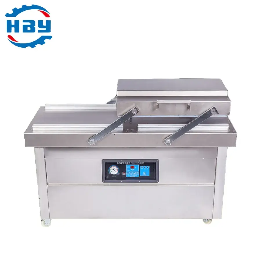 Máy hút chân không hai ngăn sử dụng cho phô mai và thịt nguội tại cửa hàng và công nghiệp