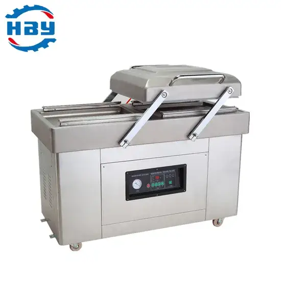Máy hút chân không hai ngăn sử dụng cho phô mai và thịt nguội tại cửa hàng và công nghiệp hình ảnh 1-description