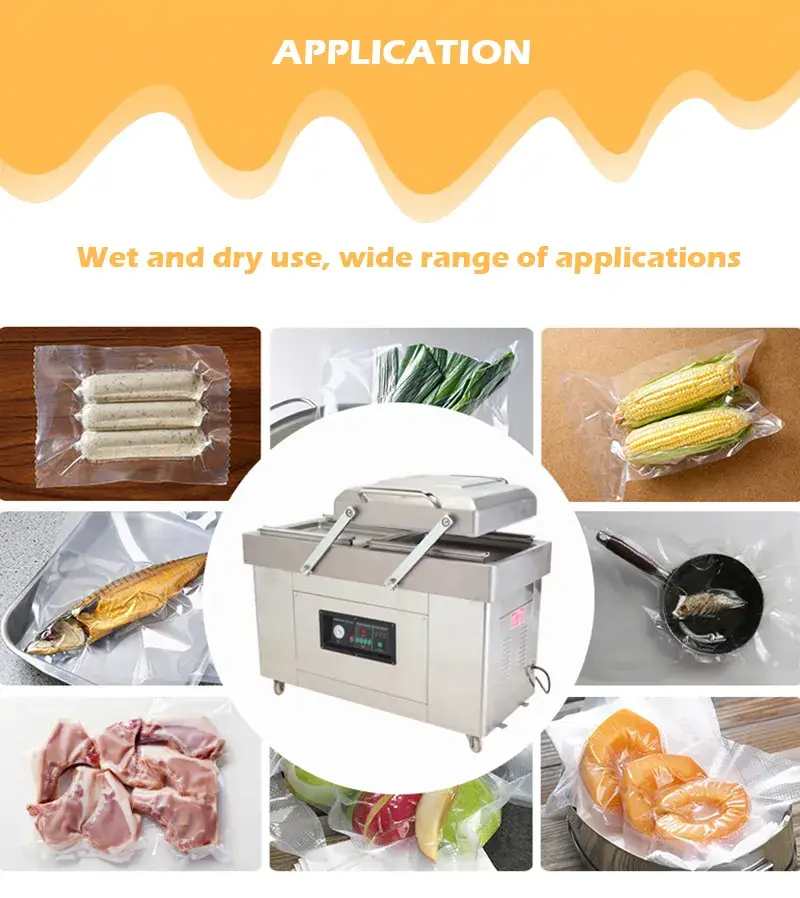 Máy hút chân không hai ngăn sử dụng cho phô mai và thịt nguội tại cửa hàng và công nghiệp hình ảnh 13-description