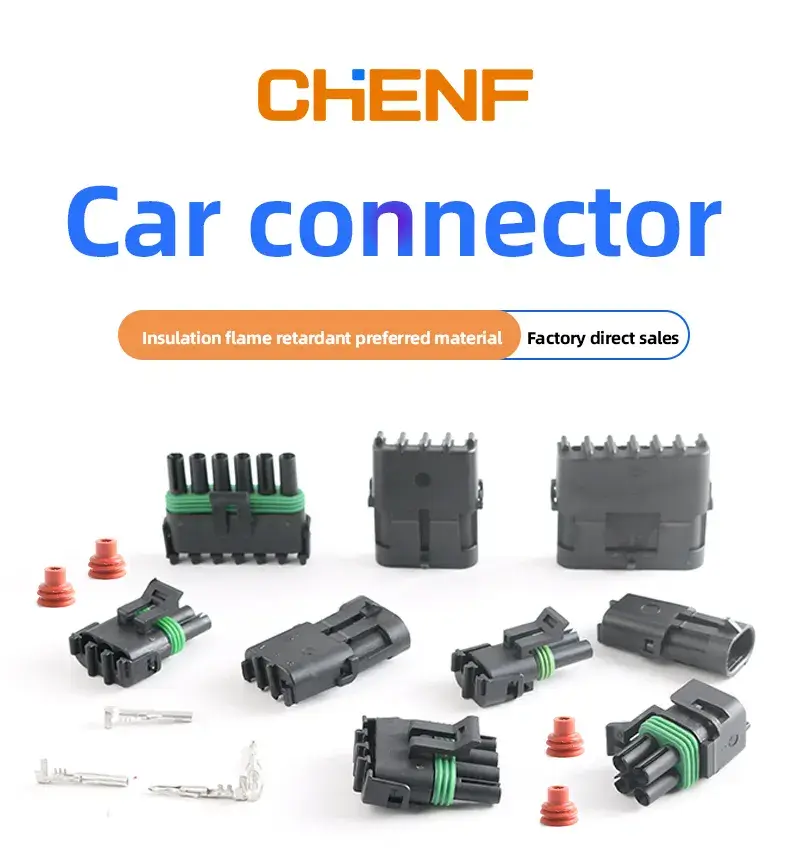 Chenf: Nhà sản xuất đầu nối chống bụi dành cho ô tô Delphi, đực cái hình ảnh 12-description