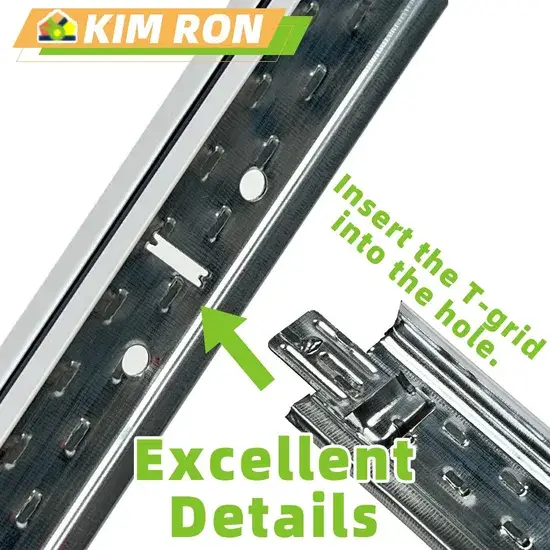 Hệ thống trần T lưới hình chữ T tùy chỉnh chất lượng cao, khung tuyến tính âm, xương hình chữ T đa dạng, hệ thống trần T lưới cho văn phòng hiện đại
