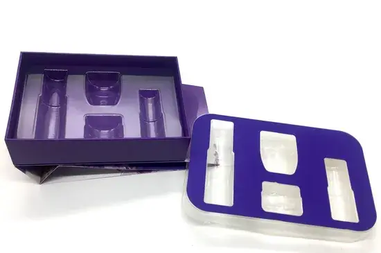 Đơn vị sản xuất Trung Quốc bao bì blister APET vuông gấp cạnh theo yêu cầu, đóng gói sản phẩm nhựa trong suốt từ PVC, RPET và PP