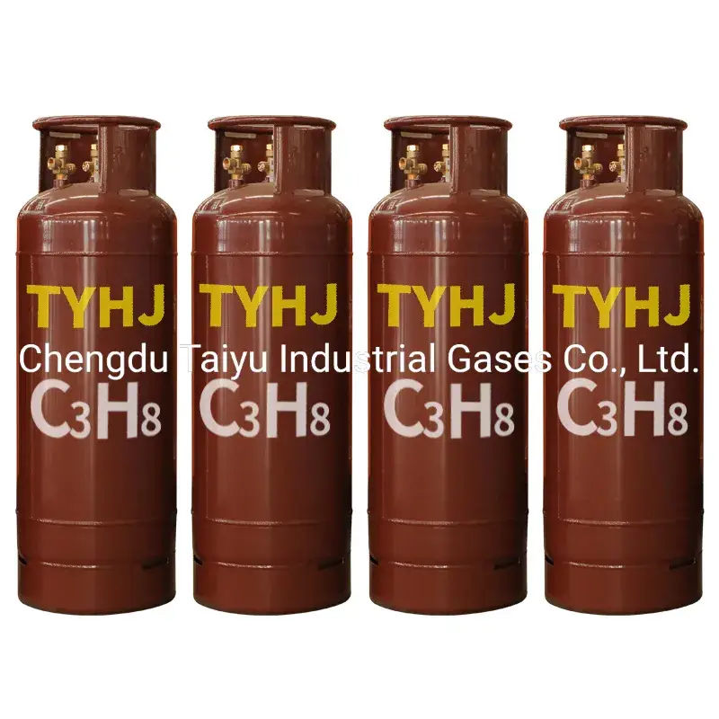Cung cấp Khí Propane C3h8 Trung Quốc 99.5% Độ tinh khiết cấp công nghiệp, đủ số lượng từ 40L đến 926L