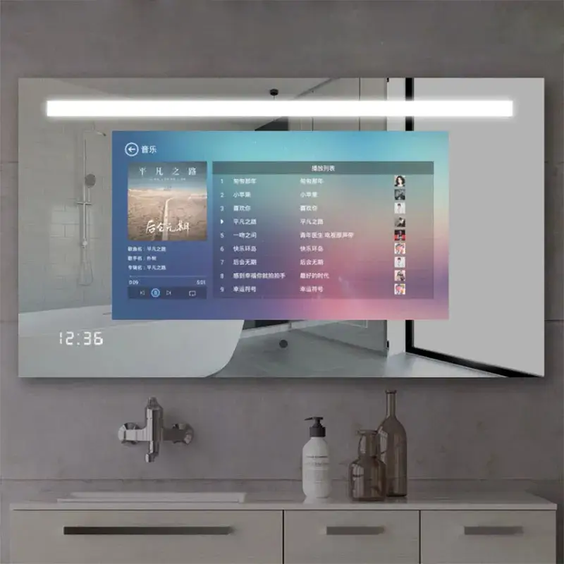 Gương tivi LED cảm ứng cho phòng tắm với màn hình LCD, sản phẩm từ Trung Quốc