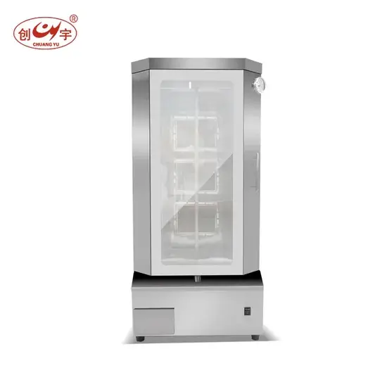 Máy nướng gyros bằng thép không gỉ điện gas Chuangyu: Sản phẩm chất lượng cao với phân phối nhiệt đều, phục vụ cho mục đích thương mại hình ảnh 1-description