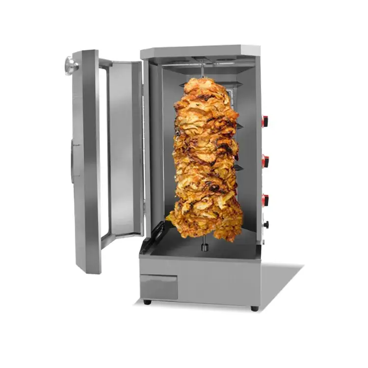 Máy nướng gyros bằng thép không gỉ điện gas Chuangyu: Sản phẩm chất lượng cao với phân phối nhiệt đều, phục vụ cho mục đích thương mại hình ảnh 20-description