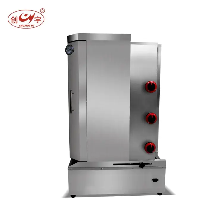 Máy nướng gyros bằng thép không gỉ điện gas Chuangyu: Sản phẩm chất lượng cao với phân phối nhiệt đều, phục vụ cho mục đích thương mại hình ảnh 18-description