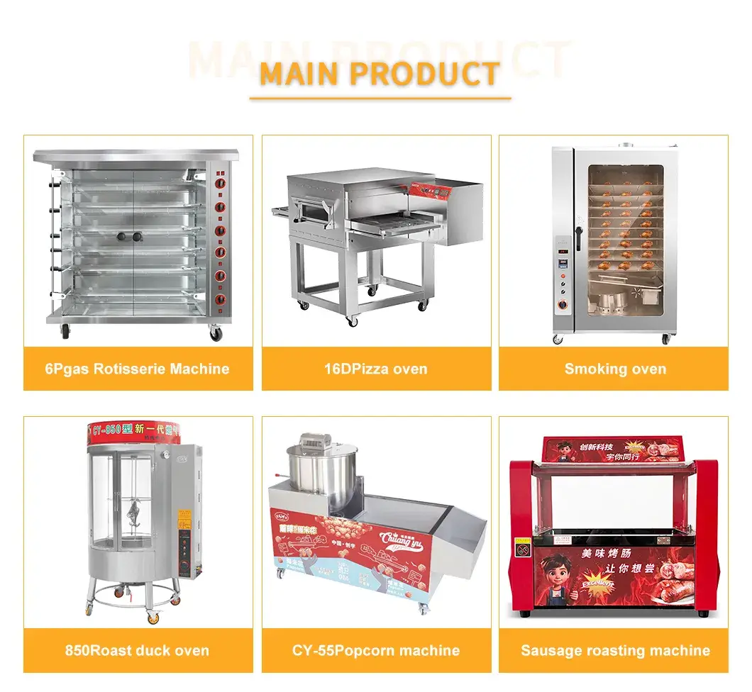 Máy nướng gyros bằng thép không gỉ điện gas Chuangyu: Sản phẩm chất lượng cao với phân phối nhiệt đều, phục vụ cho mục đích thương mại hình ảnh 13-description