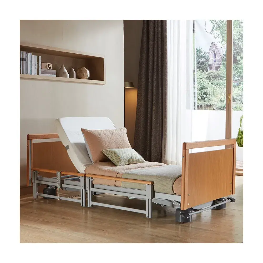 Giường điện tựa lưng êm ái cho căn phòng gia đình với kiểu dáng khung gỗ chắc chắn