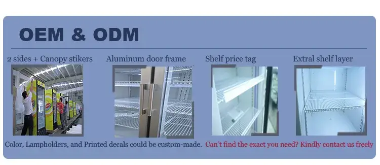 Bộ bình sữa làm mát thanh đen bằng thép không gỉ hai cửa thương mại với đèn LED hình ảnh 13-description