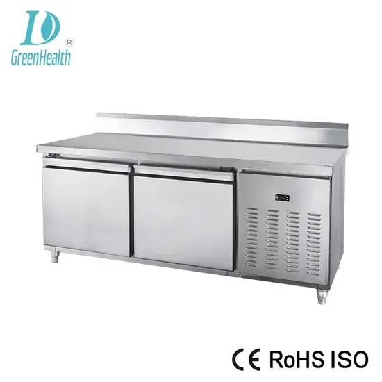 Bàn làm việc bếp bằng thép không gỉ với kệ ngăn kéo
