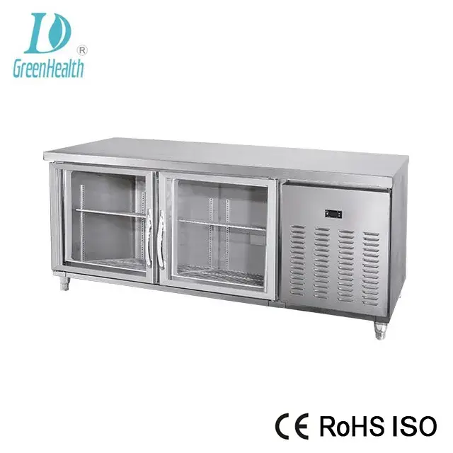 Bàn làm việc bếp bằng thép không gỉ với kệ ngăn kéo