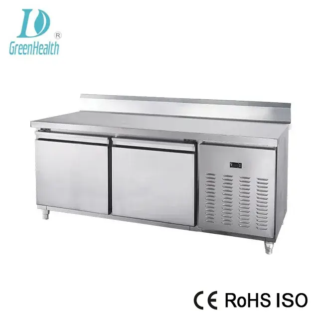 Bàn làm việc bếp bằng thép không gỉ với kệ ngăn kéo