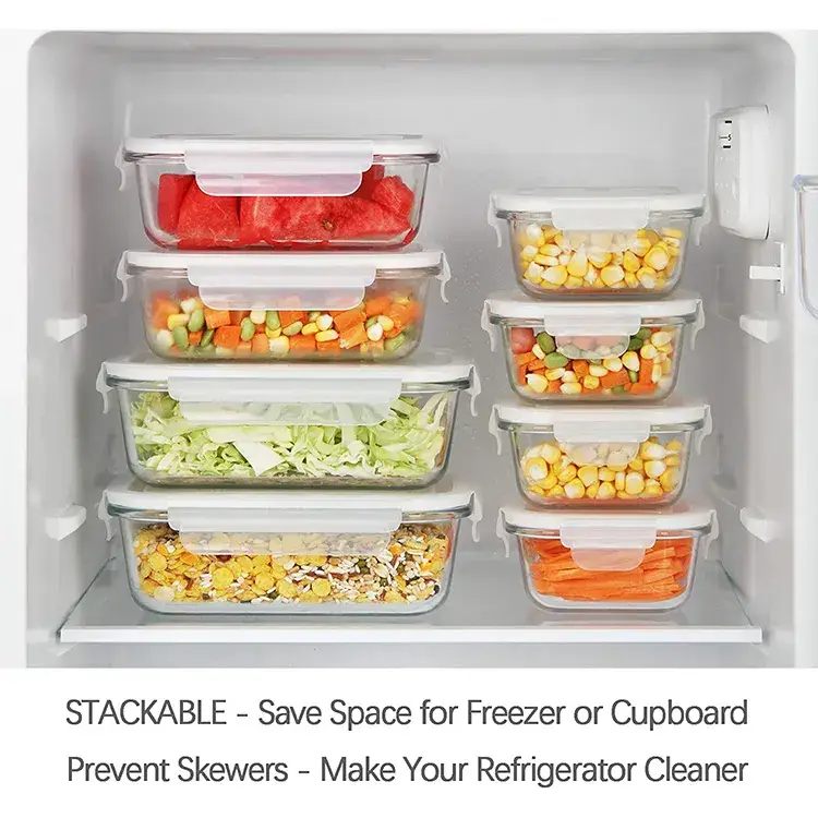 Bento Box thủy tinh Borosilicate cao cấp, có ngăn và kèm túi đựng, sử dụng được trong lò vi sóng
