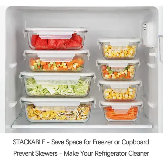 Bento Box thủy tinh Borosilicate cao cấp, có ngăn và kèm túi đựng, sử dụng được trong lò vi sóng