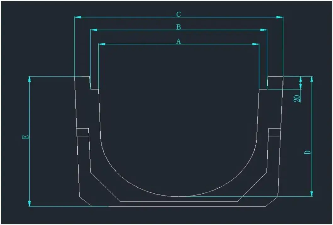 Thiết kế mới: Hệ thống thoát nước kênh hình chữ U từ composite, rãnh thoát nước lỗ lớn và chống ngập hình ảnh 14-description