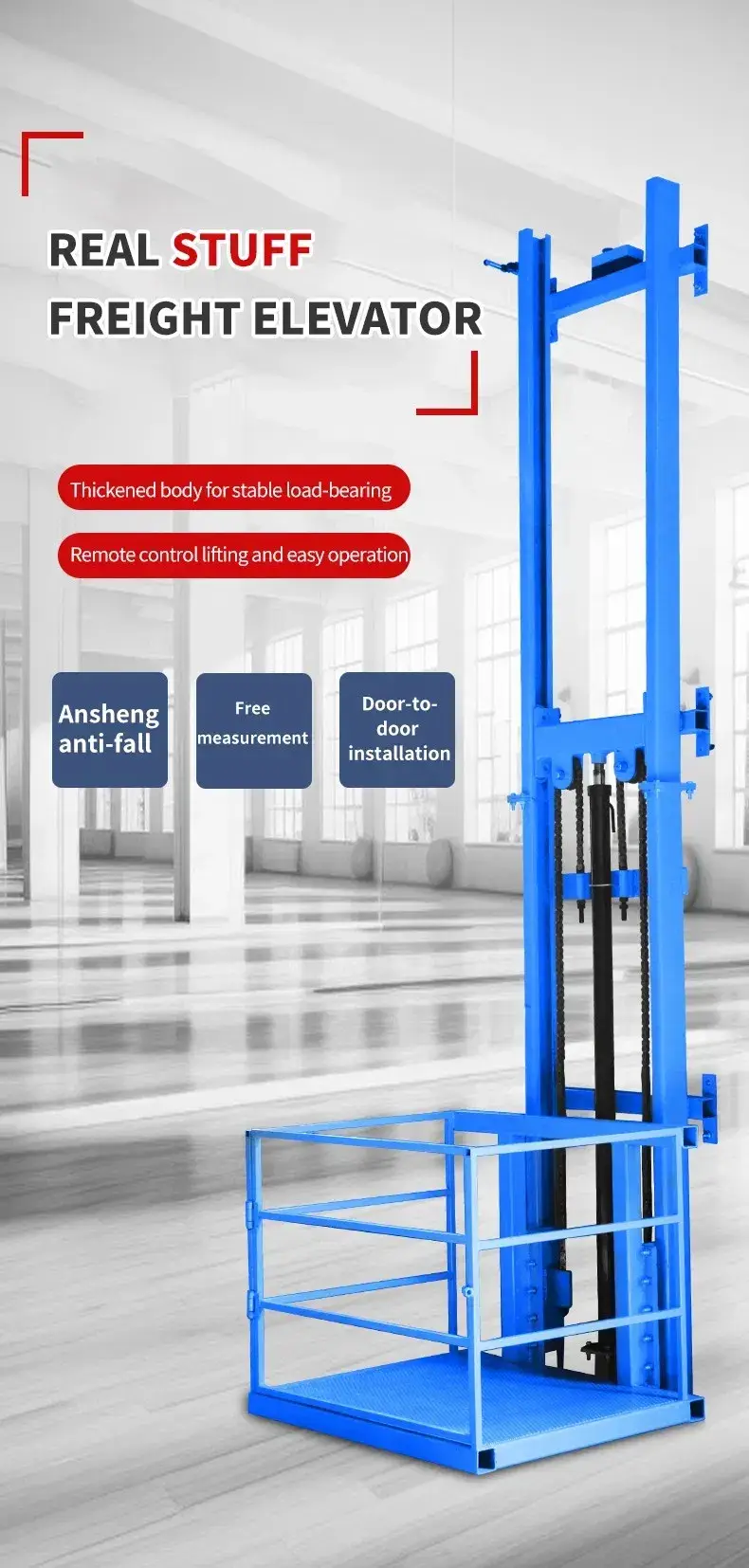 Thang nâng hàng hóa hoàn toàn an toàn từ ban công với che phủ đầy đủ hình ảnh 15-description