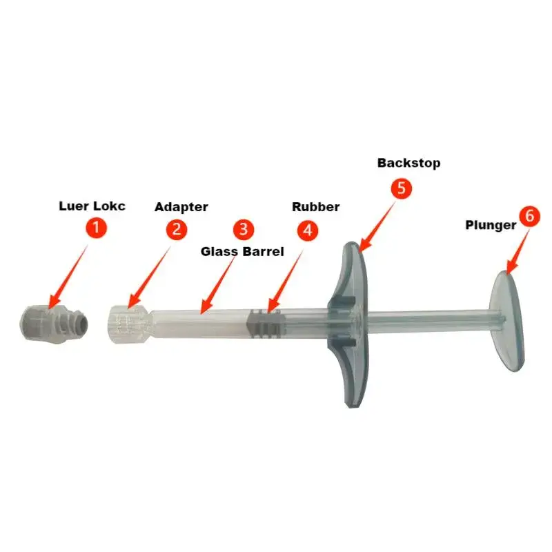 Bơm tiêm nhỏ mỹ phẩm 1ml với thiết kế chặn và pít tông tiện lợi hình ảnh 12-description