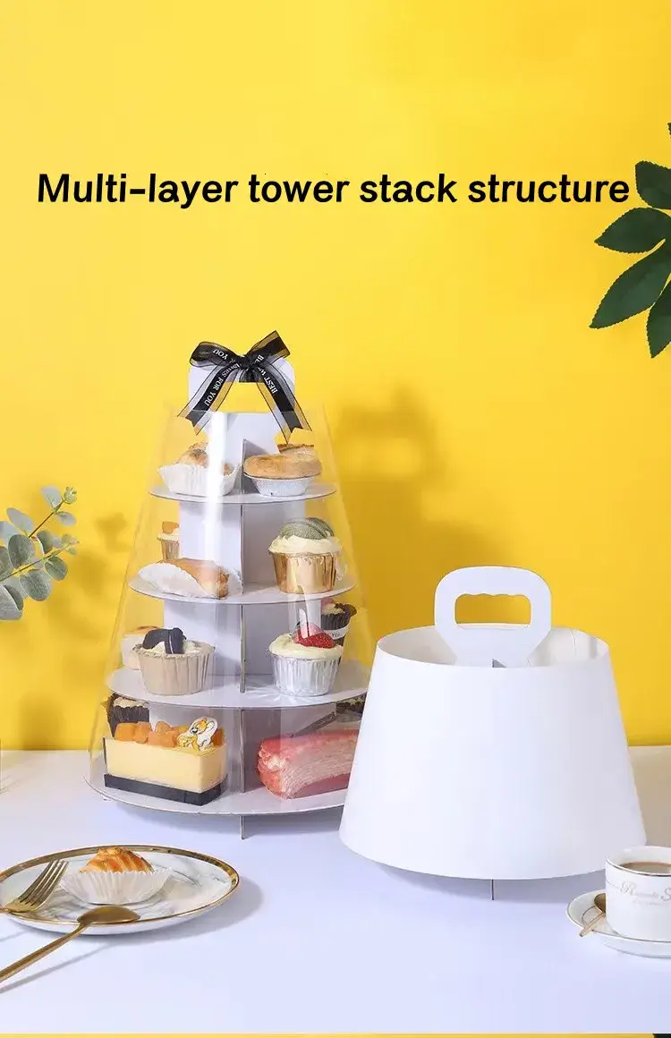 Giá đỡ bánh cupcake 3 tầng không gian cho bữa tiệc sinh nhật trẻ em hình ảnh 17-description