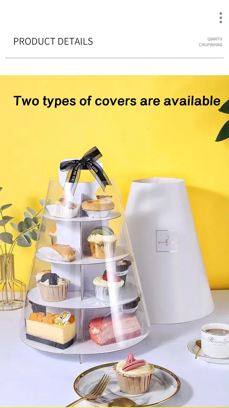 Giá đỡ bánh cupcake 3 tầng không gian cho bữa tiệc sinh nhật trẻ em hình ảnh 15-description