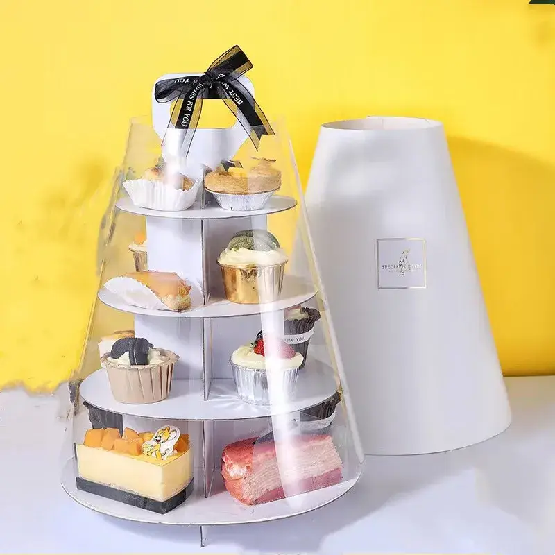 Giá đỡ bánh cupcake 3 tầng không gian cho bữa tiệc sinh nhật trẻ em