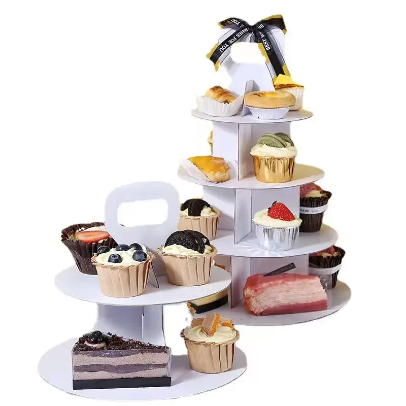 Giá đỡ bánh cupcake 3 tầng không gian cho bữa tiệc sinh nhật trẻ em