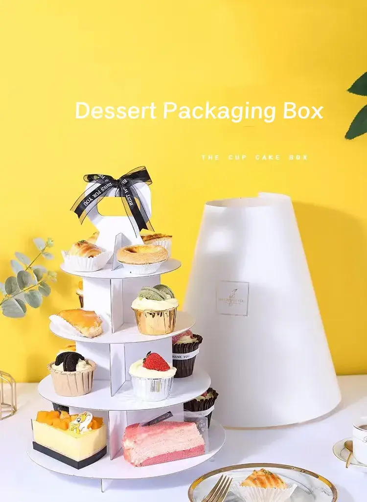 Giá đỡ bánh cupcake 3 tầng không gian cho bữa tiệc sinh nhật trẻ em hình ảnh 12-description